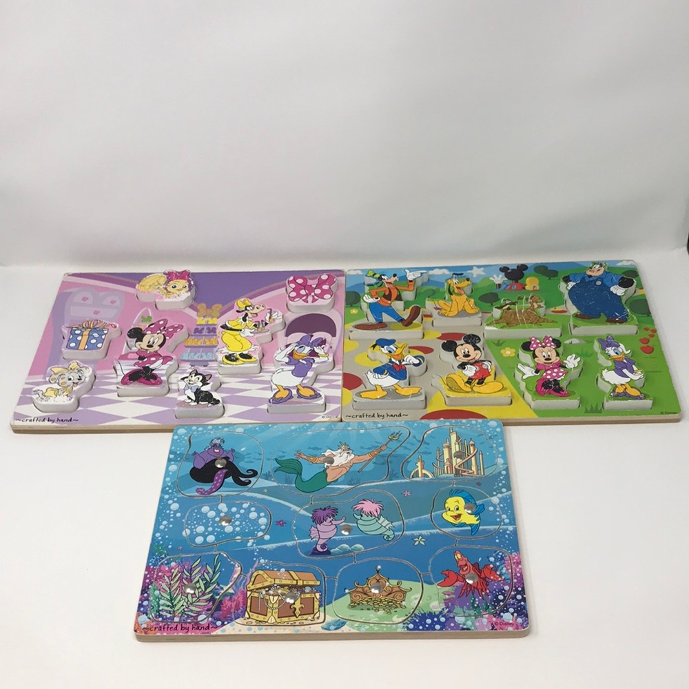 3 Disney Wooden Puzzles